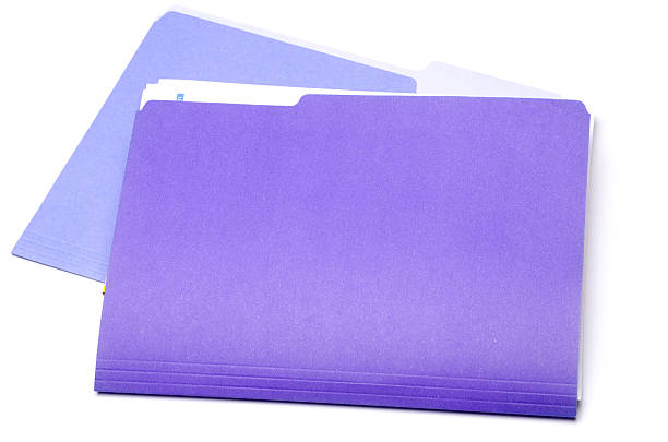 Purple File Folder stock photo