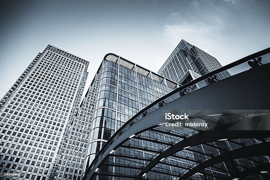 Edificios de oficinas en Canary Wharf, Londres - Foto de stock de Aire libre libre de derechos