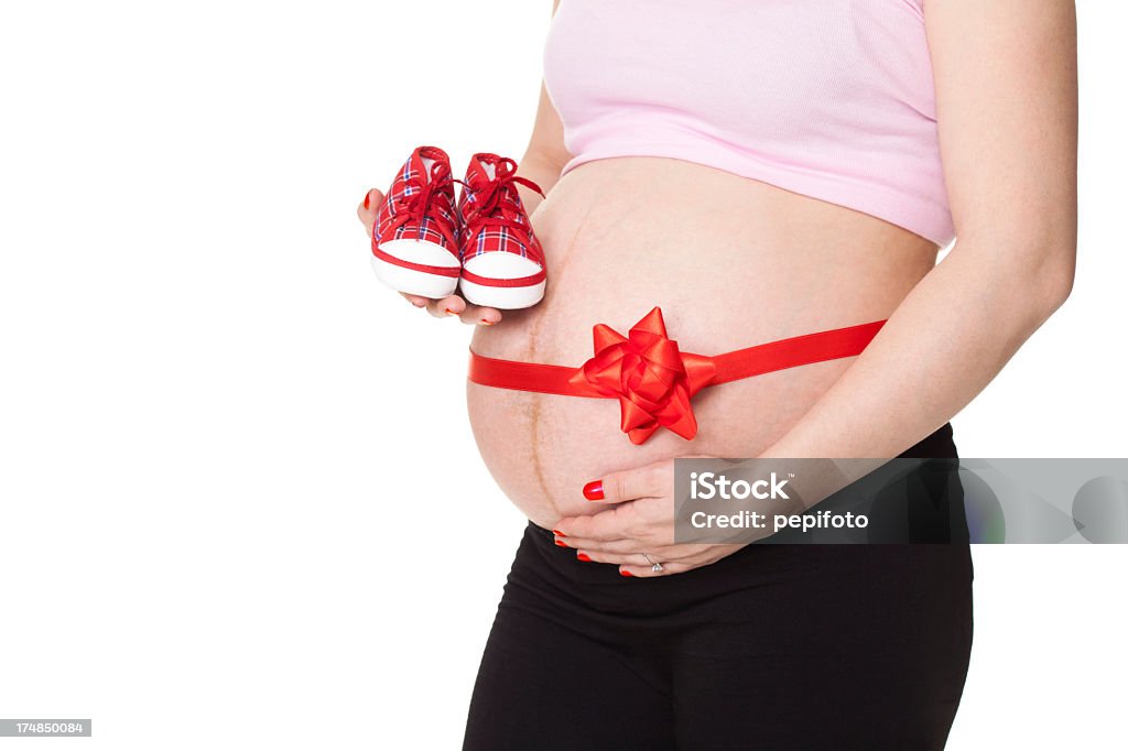 ciąża - Zbiór zdjęć royalty-free (Białe tło)