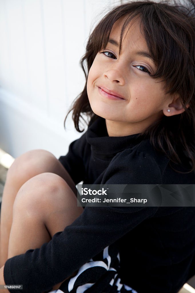 Adorável Garota de 6 anos - Foto de stock de 6-7 Anos royalty-free