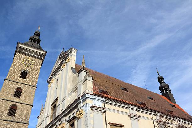istock Black Tower and St. Nikolaus Cathedral in Budweis 174850734