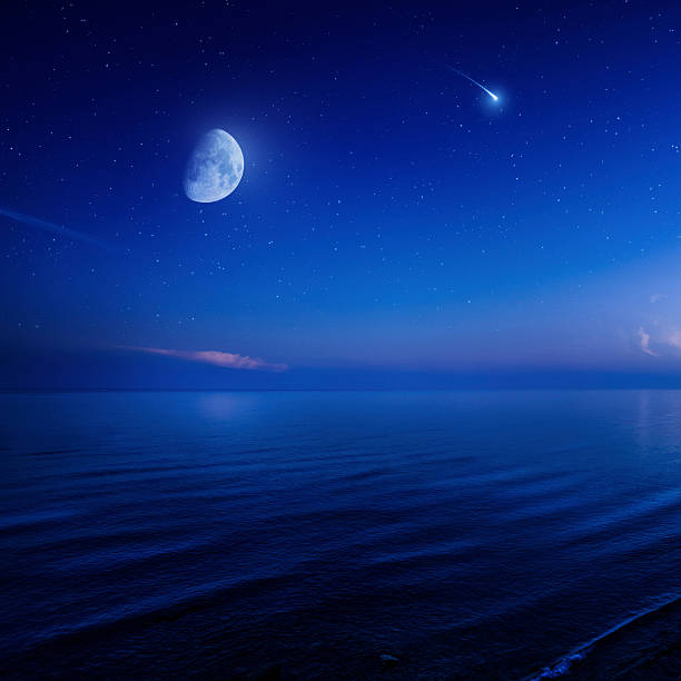 istock Night shot of sea 174850933