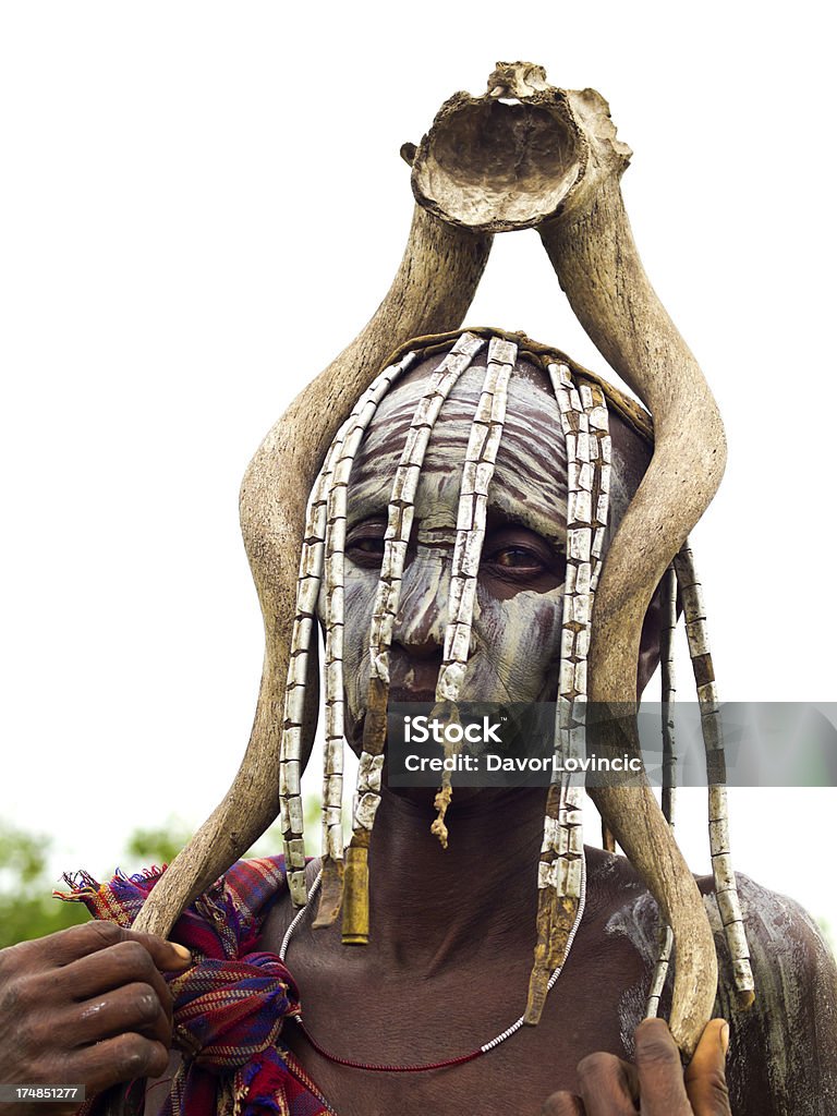 Mursi Ritratto - Foto stock royalty-free di Etiopia