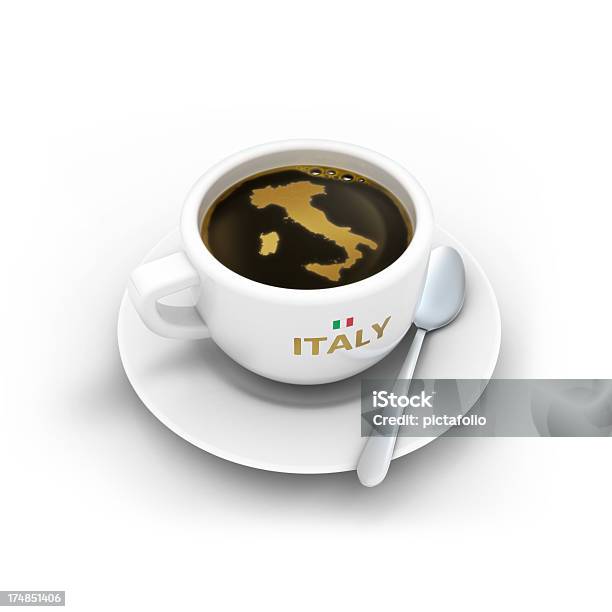 Tazza Di Caffè - Fotografie stock e altre immagini di Attività del Fine-Settimana - Attività del Fine-Settimana, Bandiera, Bandiera dell'Italia