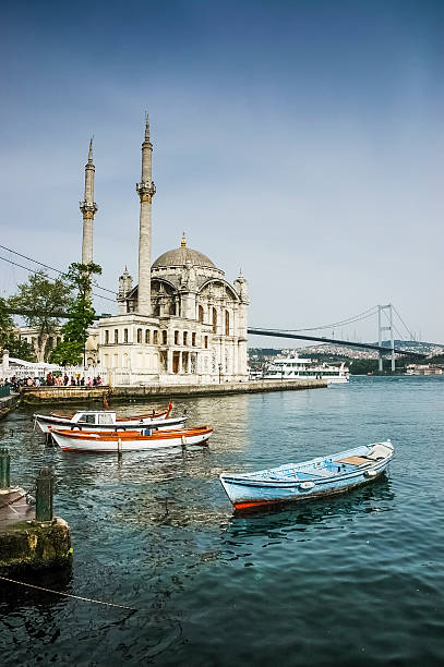 이스탄불 오르타쾨이 모스크 - ortakoy mosque bridge bosphorus istanbul 뉴스 사진 이미지