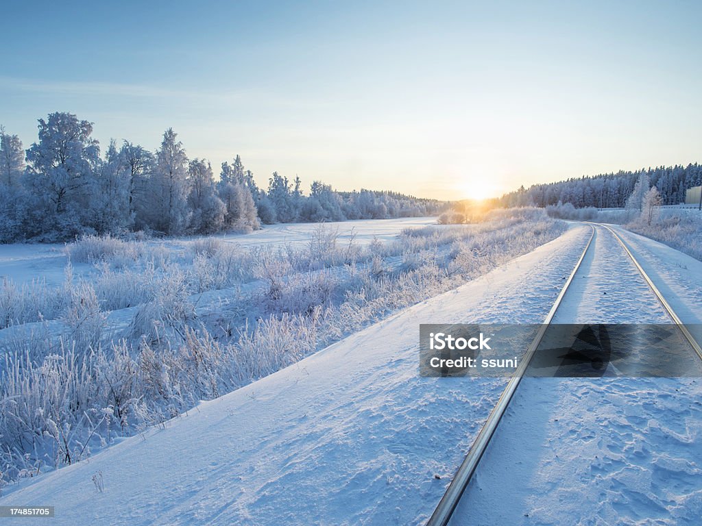 Kalte Tag - Lizenzfrei Schienenverkehr Stock-Foto