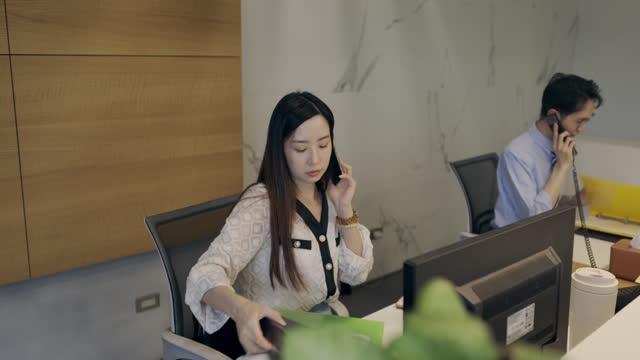 The company's front desk service personnel are dedicated to assisting the present guests, verifying their visitation information, and conveying messages via phone.