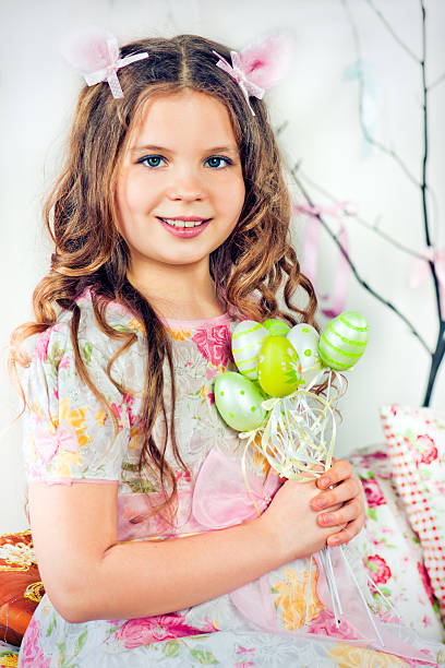 istock Little girl with Easter decoration 174852298