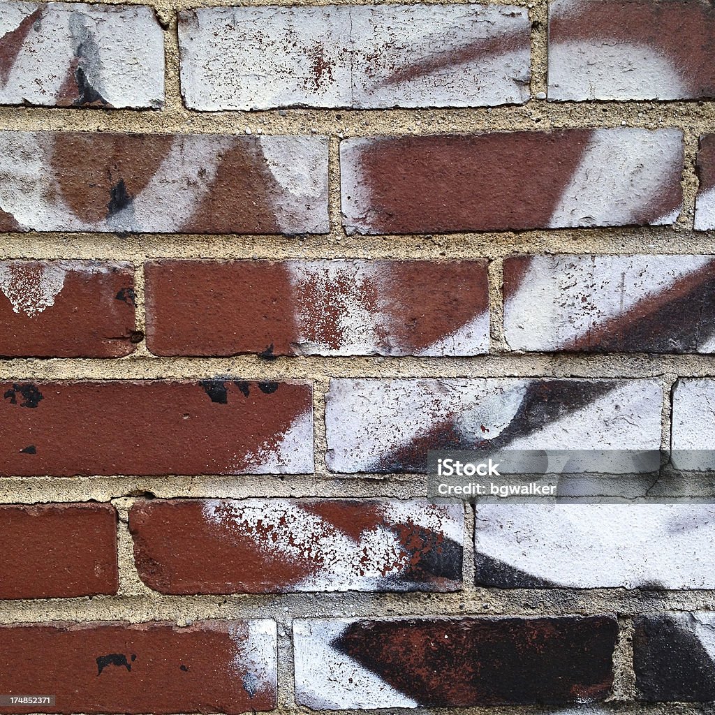 Parede de tijolos com Grafite - Royalty-free Abstrato Foto de stock