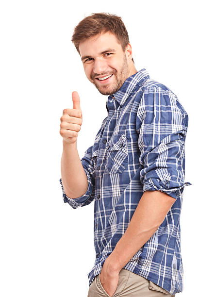 istock young handsome man showing thumbs up 174852564