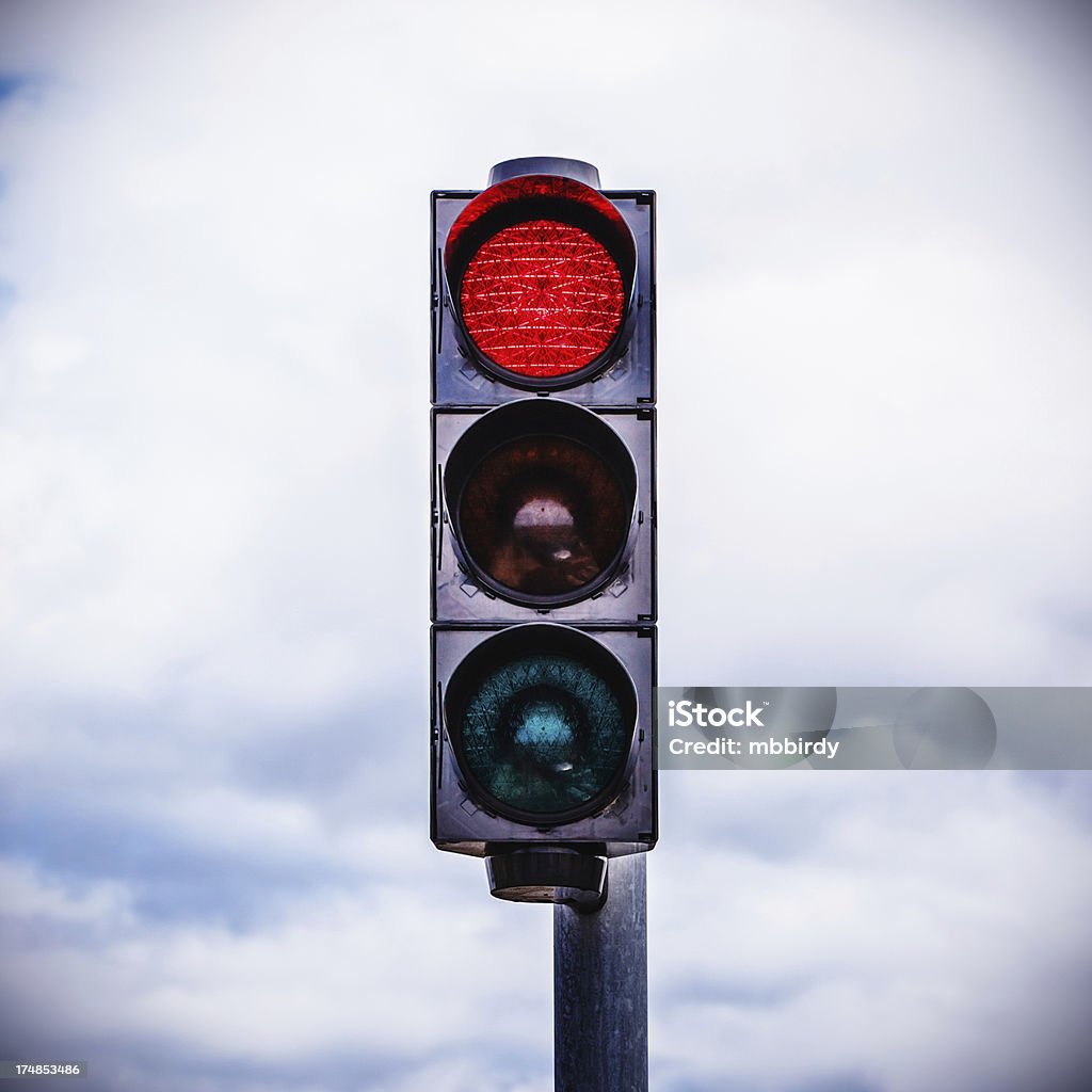 Rojo de semáforo - Foto de stock de Aire libre libre de derechos