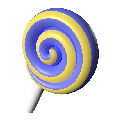 This is a Halloween Lollipops 3D Render Illustration Icon. High-resolution JPG file isolated on a white background.