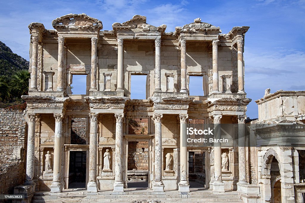 Bibliothèque de Celsius dans Éphèse, en Turquie - Photo de Histoire libre de droits