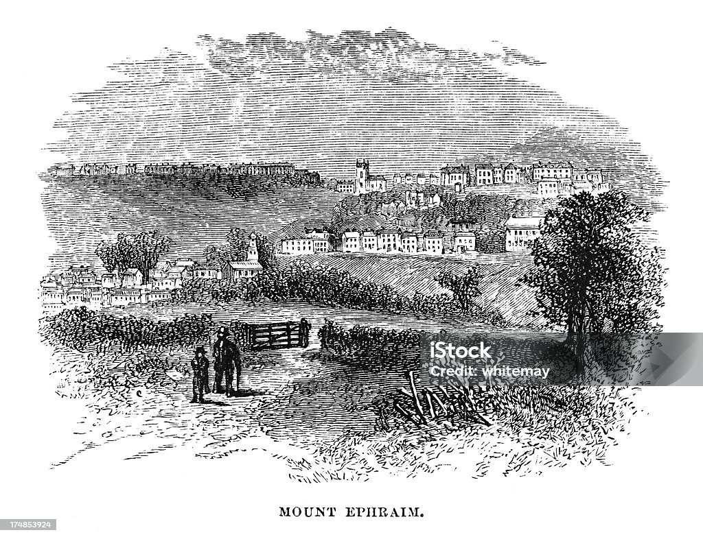 Monte Ephraim, Tunbridge Wells (grabado) victoriano - Ilustración de stock de Colina libre de derechos