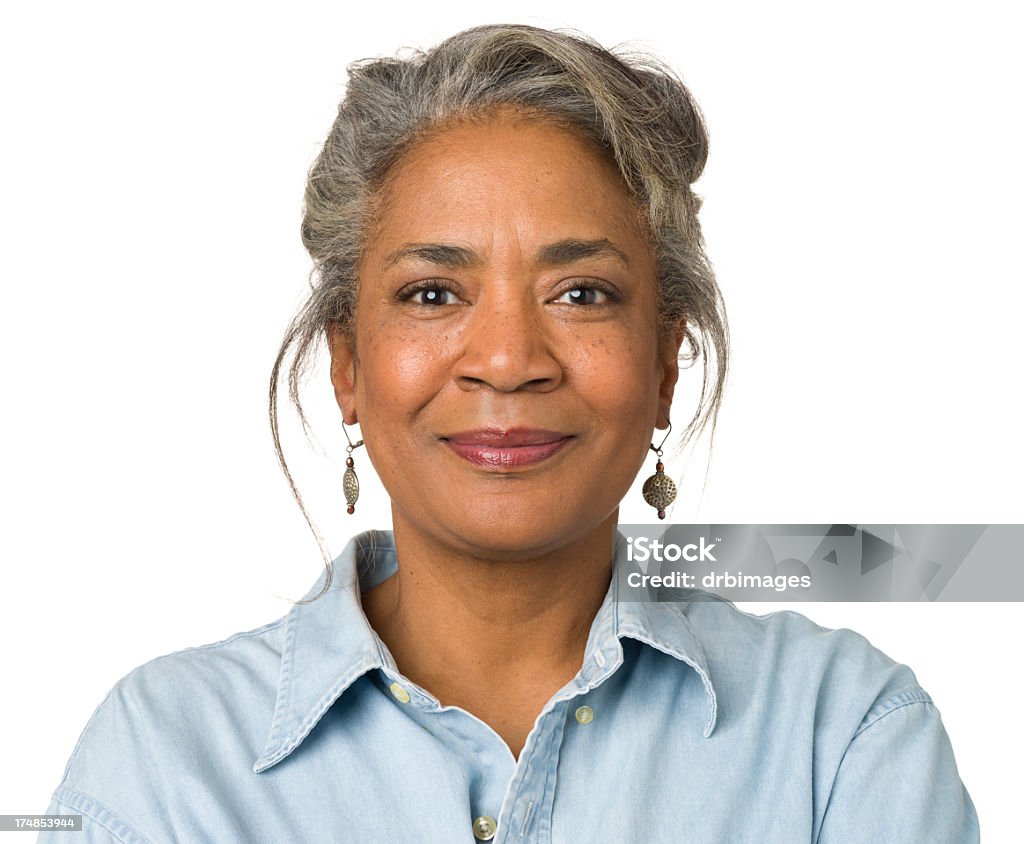 Calma sonriendo Retrato de mujer madura - Foto de stock de Retrato libre de derechos