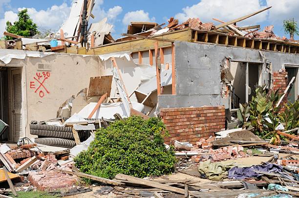 istock Apartment collapsed by natural disaster 174853958