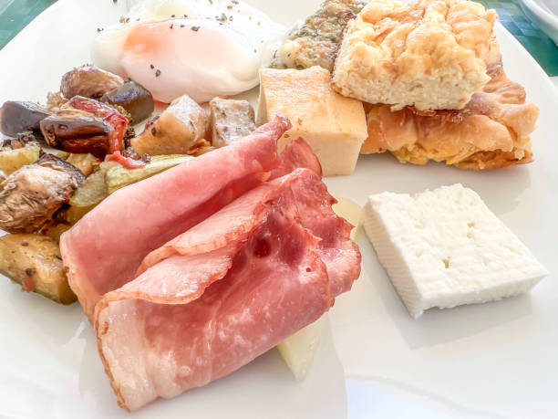 istock prosciutto ham and cheese on plate for breakfast 1748542295