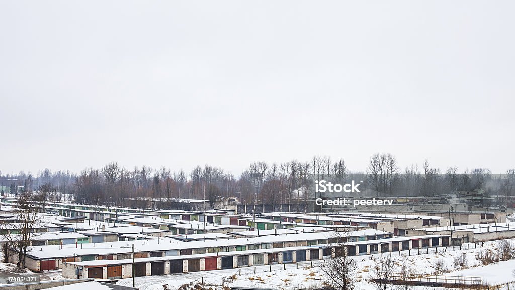 Urban landscape. Winter view to strange urban area. Tartu Stock Photo