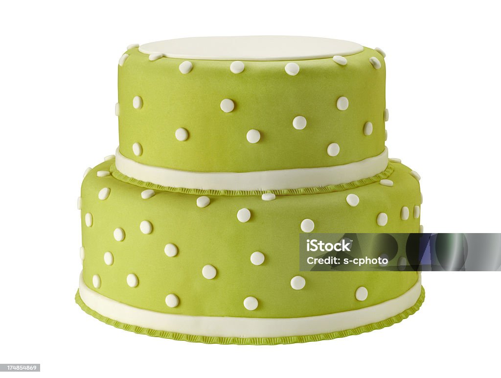 Luz verde bolo de casamento com Traçado de Recorte - Foto de stock de Bolo royalty-free