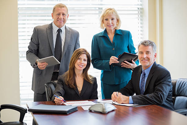 istock Business Colleagues In Board Room 174855030