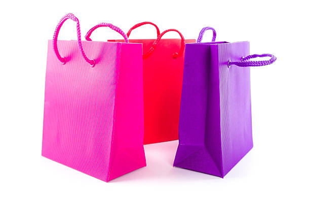 torby na zakupy - shopping bag orange bag handle zdjęcia i obrazy z banku zdjęć
