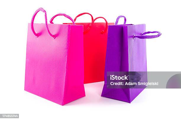 Sacos De Compras - Fotografias de stock e mais imagens de Atividade Comercial - Atividade Comercial, Azul, Branco