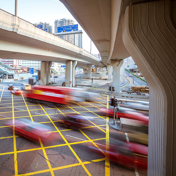 istock Traffic trough HongKong 174856096