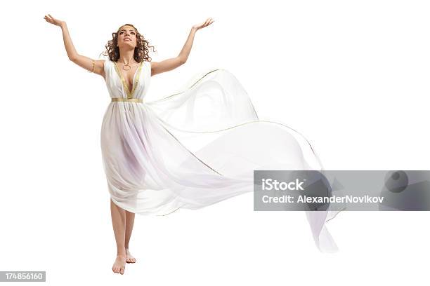 Serie Klassische Griechische Göttin In Tunika Strecke Die Arme Stockfoto und mehr Bilder von Griechische Göttin