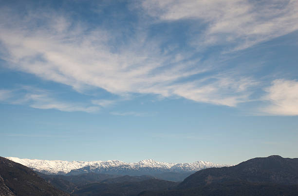 istock Snowy mountain with beautiful landscape 174856171