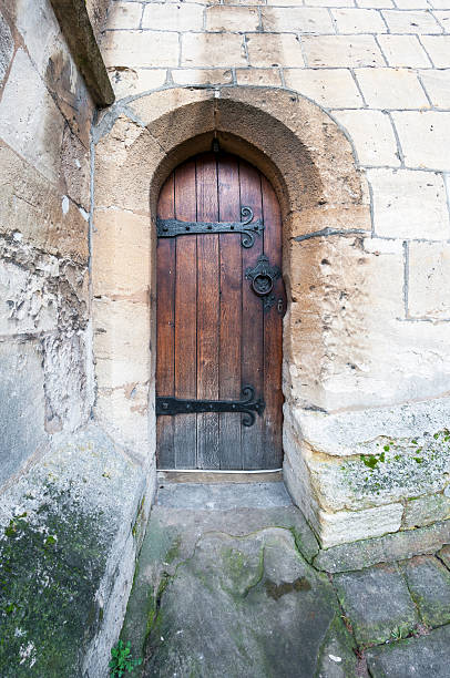 istock Carved Gothic Arched Church Doorway 174856216