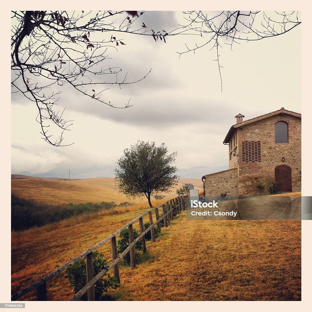 Casa rural de la Toscana - Foto de stock de Agricultura libre de derechos