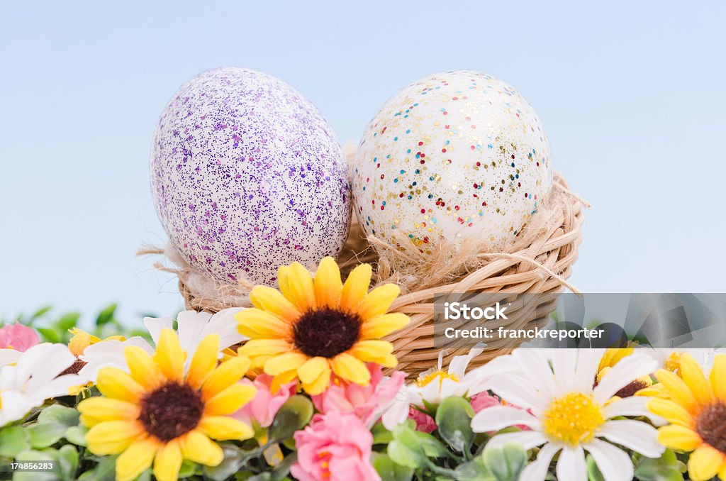 Ostern Ostereier mit Blume - Lizenzfrei April Stock-Foto