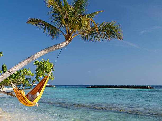istock Relaxing in a hammock near the sea 174856796