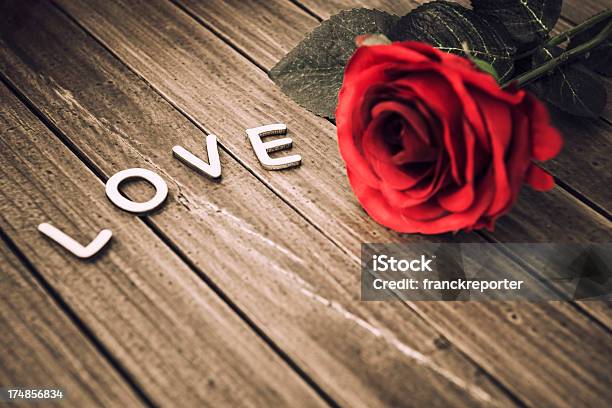 Rose Para St Valentine Foto de stock y más banco de imágenes de Amor - Sentimiento - Amor - Sentimiento, Bed Of Roses - refrán en inglés, Brote