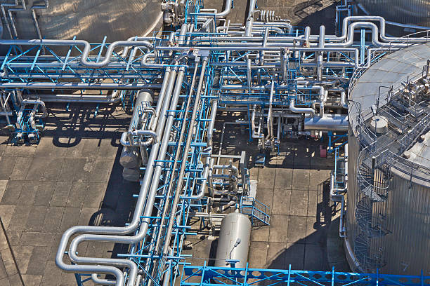 istock Steel pipelines in the Gas Refinery 174857152
