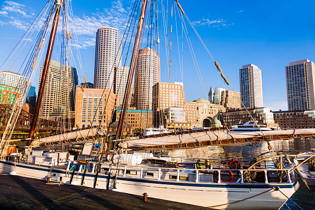 istock Sailboat and Boston Skyline - Panoramic Image 174857296