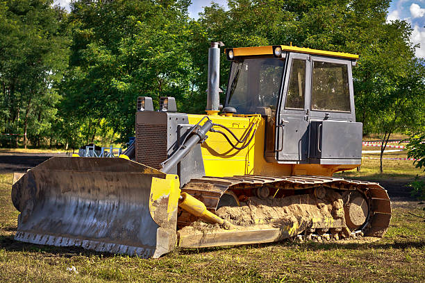 istock Earth Mover in a new road construction 174857687