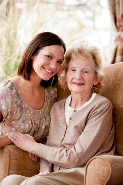 istock Care Home Family Visit 174858125