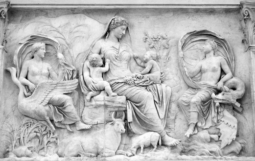 Roman Woman Bas Relief at the Ara PacisROME S.P.Q.R. Lightbox: