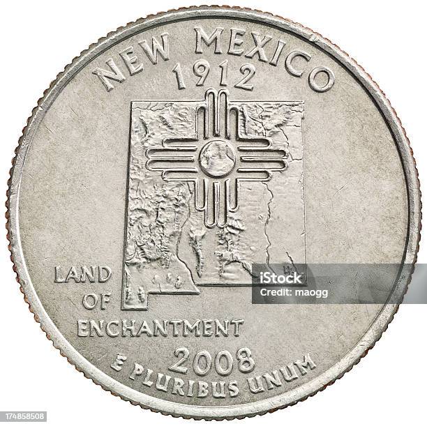 뉴 멕시코 주립 분기 동전 0명에 대한 스톡 사진 및 기타 이미지 - 0명, 25 센트, 금속
