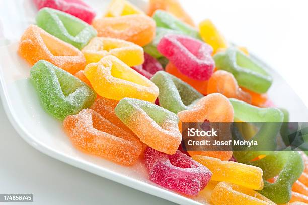 Jelly Golosinas Deliciosos Foto de stock y más banco de imágenes de Alimento - Alimento, Amarillo - Color, Azúcar