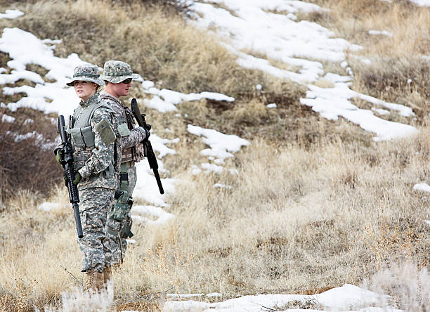 istock American Soldiers on patrol 174858829