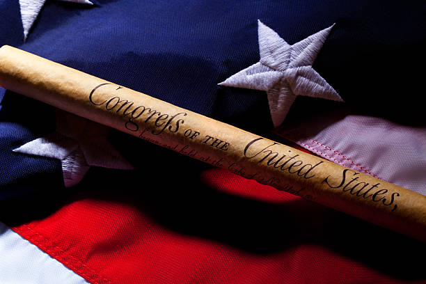 istock Bill of Rights & USA Flag 174859079