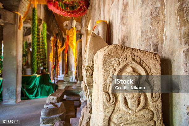 Kamień Budda Carvings Angkor Wat - zdjęcia stockowe i więcej obrazów Angkor - Angkor, Angkor Wat, Architektura