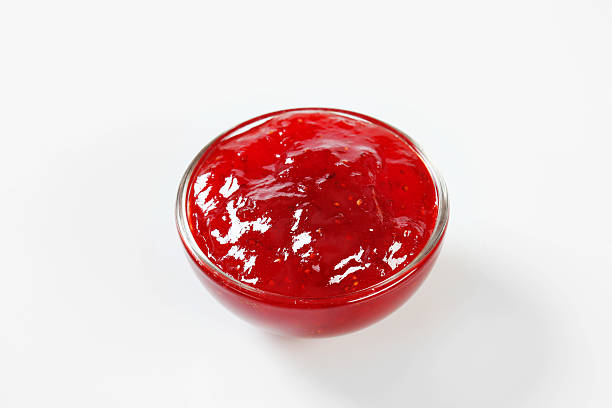 istock Strawberry jam in a glass bowl 174859491