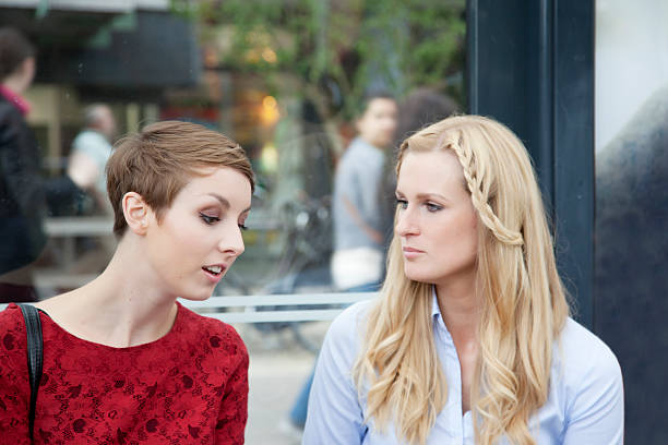 istock Two girls at bus stop 174859678