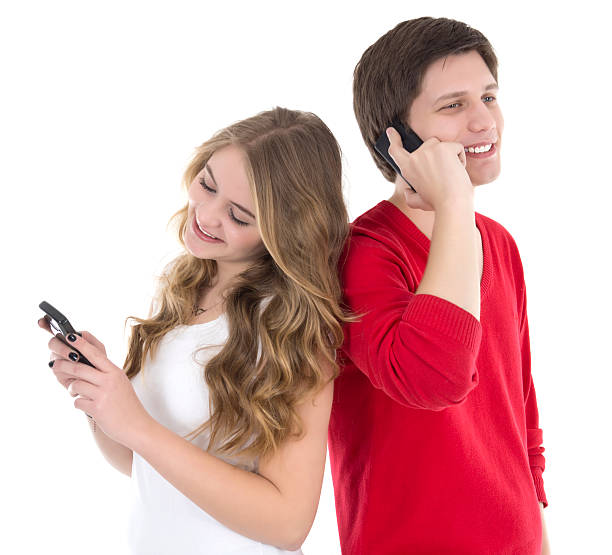 istock happy young couple talking on the phone 174860232