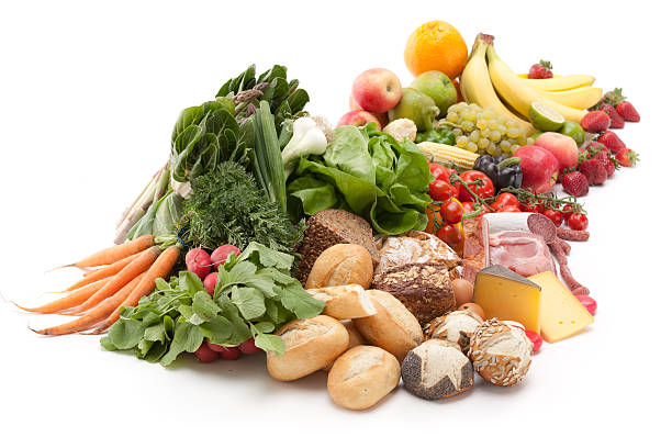 istock raw food isolated on white 174860386