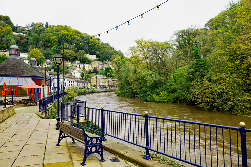 Storm Babet has caused significant flooding of the River Derwent, at Matlock Bath, on Saturday, 21st October, 2023.