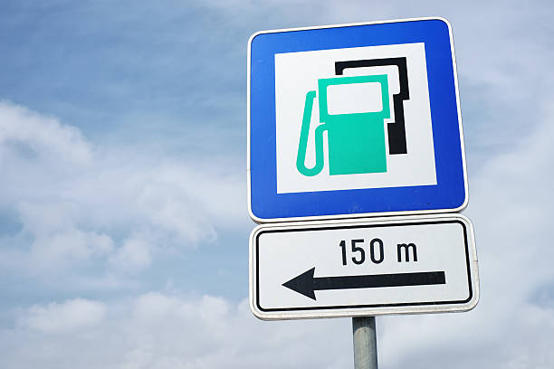 istock Petrol pump traffic sign 174860405